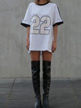 'SŚaint' Twenty Two Tee - White and Black
