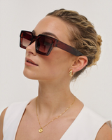 Angels Whisper Accessories - L&S Jury Rectangular Sunglasses in Brown -House of Holabox