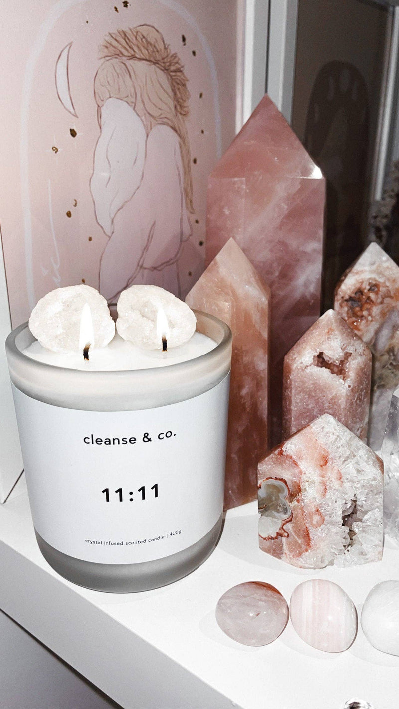 11:11 Intention Crystal Candle