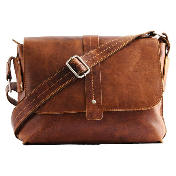 ‘Greenwood Leather’ Vintage Messenger Christoph - Camel