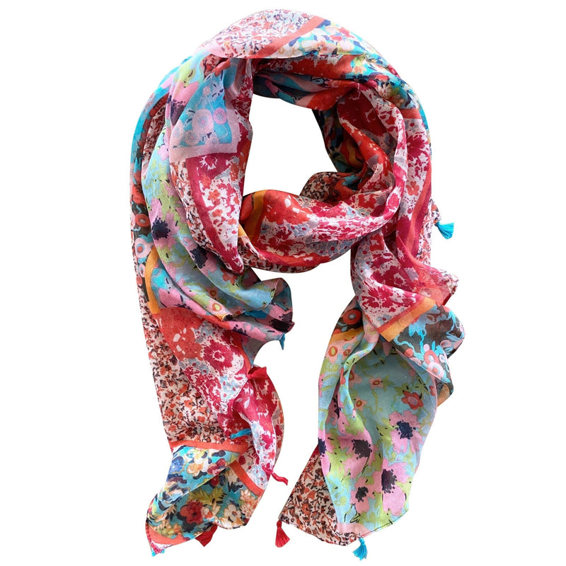 Grace Floral Mosaic Lightweight Scarf