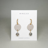 Haven Huggie Dangle Earrings - Ivory Beige