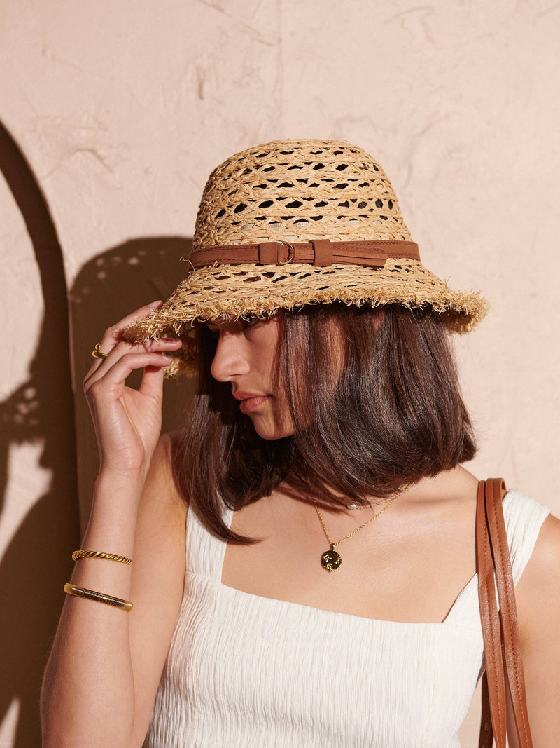Derby Frayed Summer Straw Hat