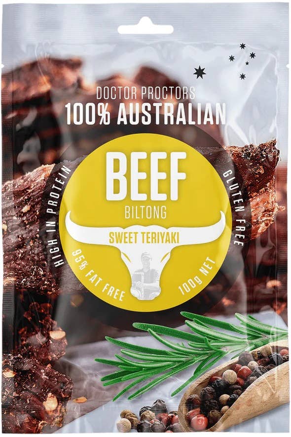 Doctor Proctor's Sweet Teriyaki Beef Jerky 100g