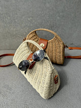Maggie Summer Straw Bag in Beige