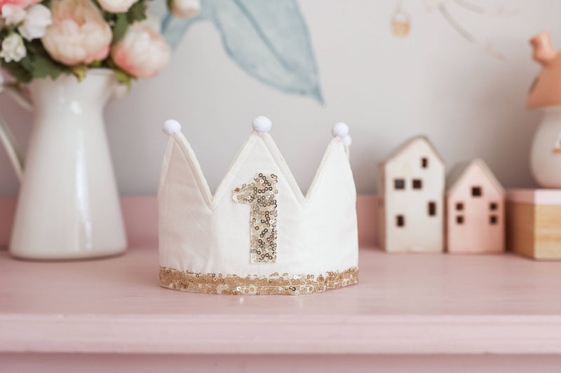 ‘Alimrose’ 1st Birthday Crown - Ivory