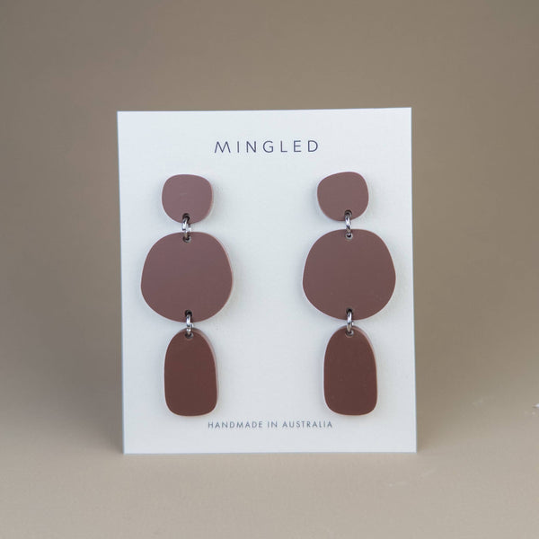 Petra | Statement Earrings - Nutmeg Brown