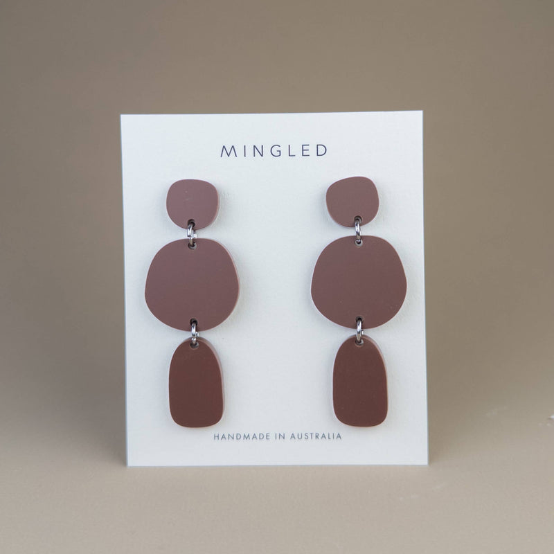 Petra | Statement Earrings - Nutmeg Brown