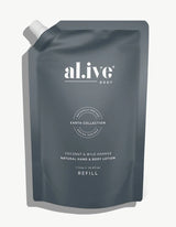 ‘Al.Ive Body’ 1Ltr Lotion Refills-Coconut & Wild Orange-House of Holabox