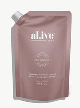‘Al.Ive Body’ 1Ltr Lotion Refills-Raspberry Blossom & Juniper-House of Holabox
