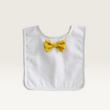 'Alimrose' Bow Tie Bib Navy Pinspot-House of Holabox