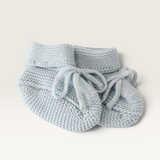 'Alimrose' Knit Baby Booties Blue 0-6mth-House of Holabox