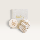 'Alimrose' Knit Baby Booties Natural-House of Holabox