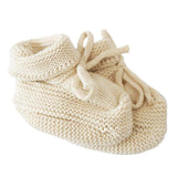 'Alimrose' Knit Baby Booties Natural-House of Holabox