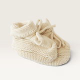 'Alimrose' Knit Baby Booties Natural-House of Holabox