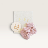 'Alimrose' Knit Baby Booties Pink-House of Holabox