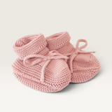 'Alimrose' Knit Baby Booties Pink-House of Holabox