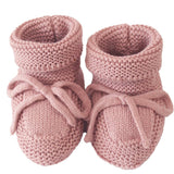 'Alimrose' Knit Baby Booties Pink-House of Holabox
