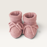 'Alimrose' Knit Baby Booties Pink-House of Holabox