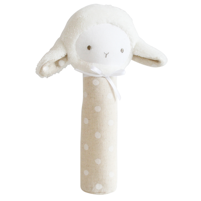 'Alimrose' Lamby Squeaker White Linen Spot