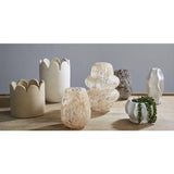 ‘AMALFI’ CERAMIC STONE WASH SCALLOPED VESSEL - Terracotta-House of Holabox