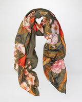 Anna Japanese Botanical in Moss Autumn/Winter Scarf