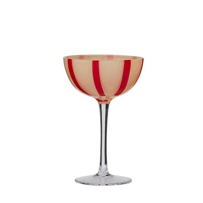Aperitivo Coupe Glass - Pink/Red