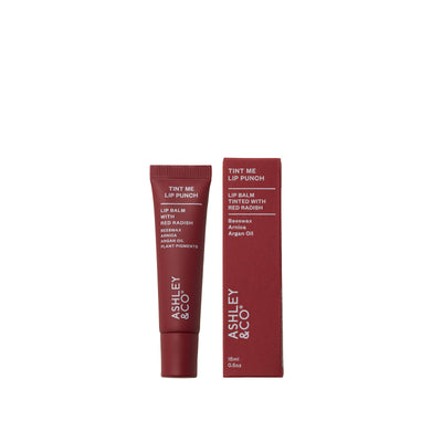 'Ashley & Co' Lip Punch Tint Me 15ml Lip Balm Red Radish