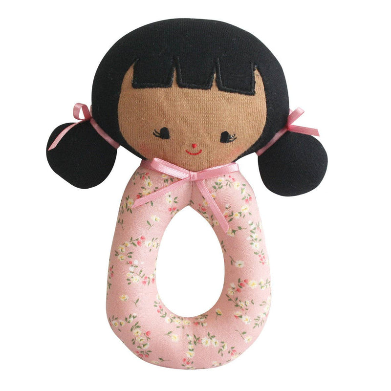‘Alimrose’ Audrey Grab Rattle - Posy Heart