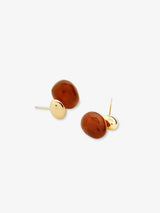 Bauble Brown Resin Earring-House of Holabox