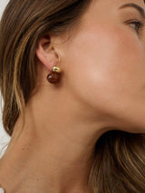 Bauble Brown Resin Earring-House of Holabox