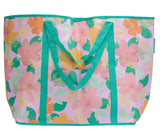 Assorted prints Jumbo Beach Bags with shoulder straps and inside pockets for beach essentials