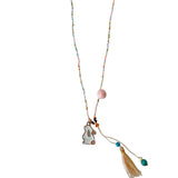 'And the Little Dog Laughed' Blush Bunny Necklace