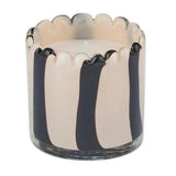 Billie Glass Candle - Assorted Colours-Ivory/Black-House of Holabox