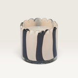 Billie Glass Candle - Assorted Colours-Ivory/Black-House of Holabox