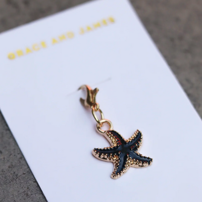 'Bloom by Grace and James' Air Freshener Hanging Charm – Starfish Black