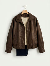 JUDE LEATHER LOOK BOMBER