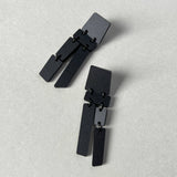 PILA | Large Statement Earrings - Matte Black