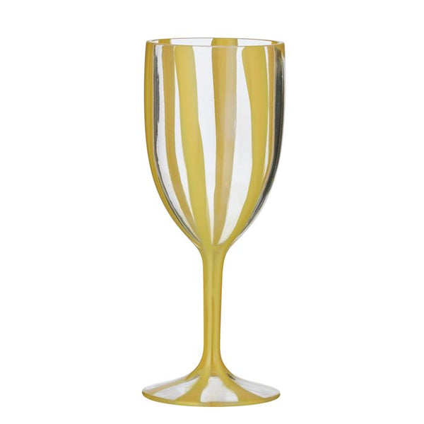Cabana Acrylic Wine Glass Yellow