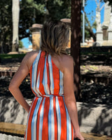 Carlene Twisted Maxi Dress - Multi Stripe 