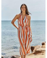 Carlene Twisted Maxi Dress - Multi Stripe 