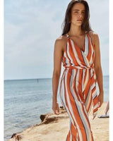 Carlene Twisted Maxi Dress - Multi Stripe 