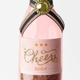 Christmas Ornament Champagne Bottle (pink or green)