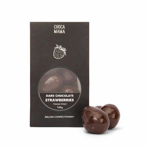 Chocamama Dark Chocolate Freeze Dried Strawberries 100g