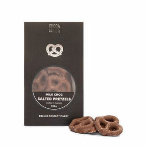 Chocamama Milk Chocolate Salted Pretzels – 100g