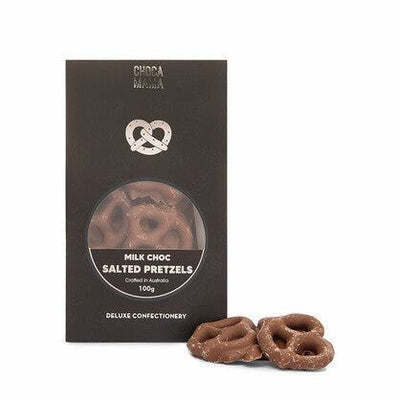 Chocamama Milk Chocolate Salted Pretzels – 100g
