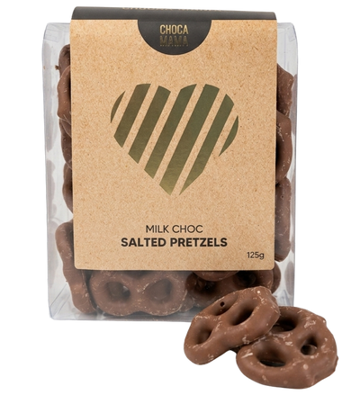 'Chocamama' Milk Chocolate Salted Pretzels 125g Gift Tray