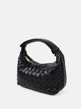Cleo Woven Handbag in Black-House of Holabox