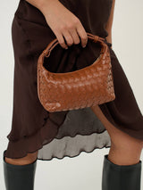 Cleo Woven Handbag in Tan-House of Holabox