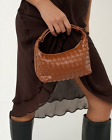 Cleo Woven Handbag in Tan-House of Holabox